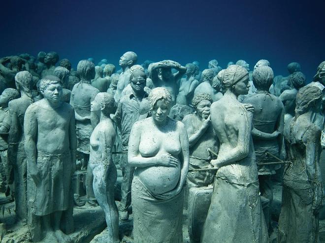 The Musa Underwater Museum, Cancun là bảo tàng dưới nước lớn nhất thế giới.